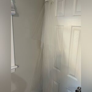 Waltz Length Light Ivory Bridal Veil with Blusher